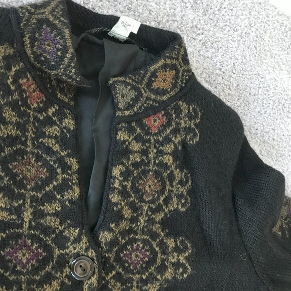 Peruvian Connection Knitted Alpaca Coat, Acetate Lining, Sz. S - Picture 3 of 6